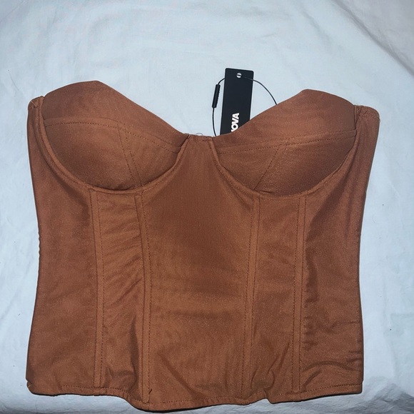NWT Fashion Nova Endless Love Mesh Corset Top - Picture 4 of 11
